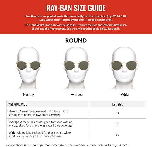 Miniatura 5 de Ray-Ban - Lentes de sol RB3447 redondos, de metal