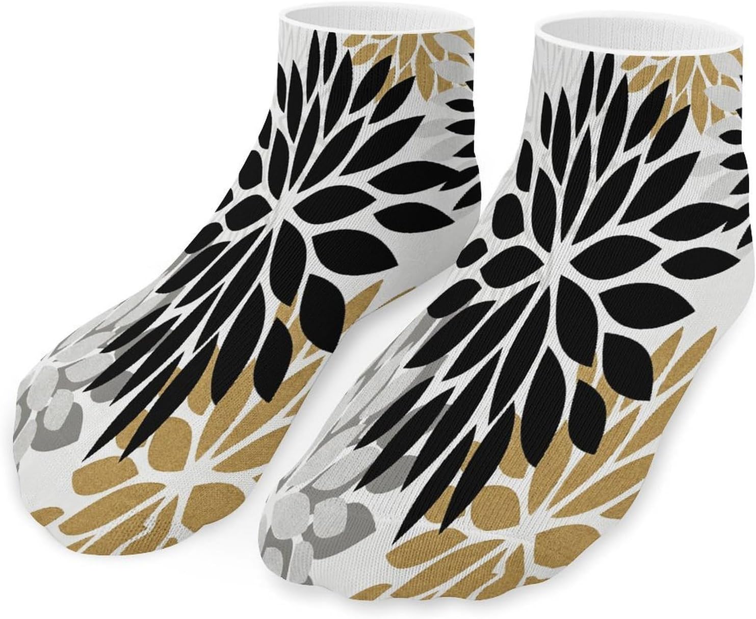 Brown Black Daisy Flower Ankle Sock Low Cut Socks Tube Socks for Sports