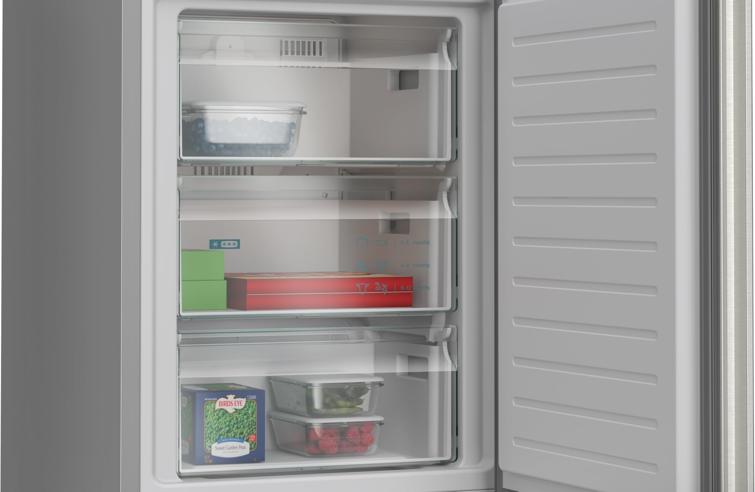 Siemens iQ300 KG36NVIAG - Frigorifero con congelatore inferiore, 186 x 60 cm, in acciaio inox