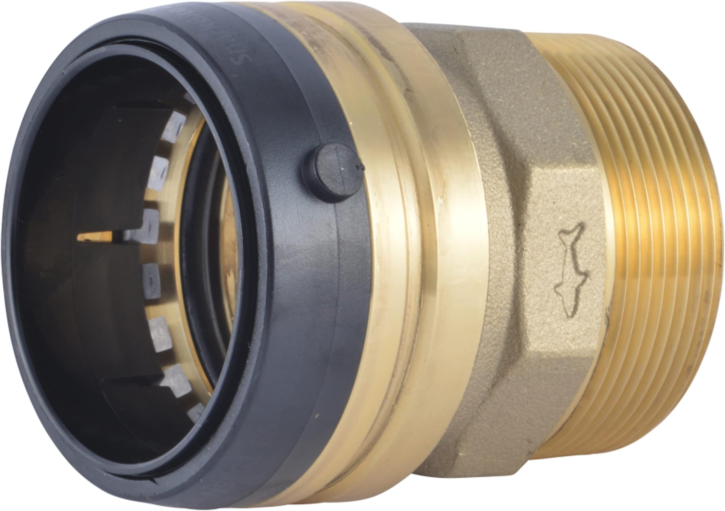 Sharkbite MNPT Adapter, Push to Connect Brass Plumbing Fitting, PEX Pipe, Copper, CPVC, PE-RT, HDPE