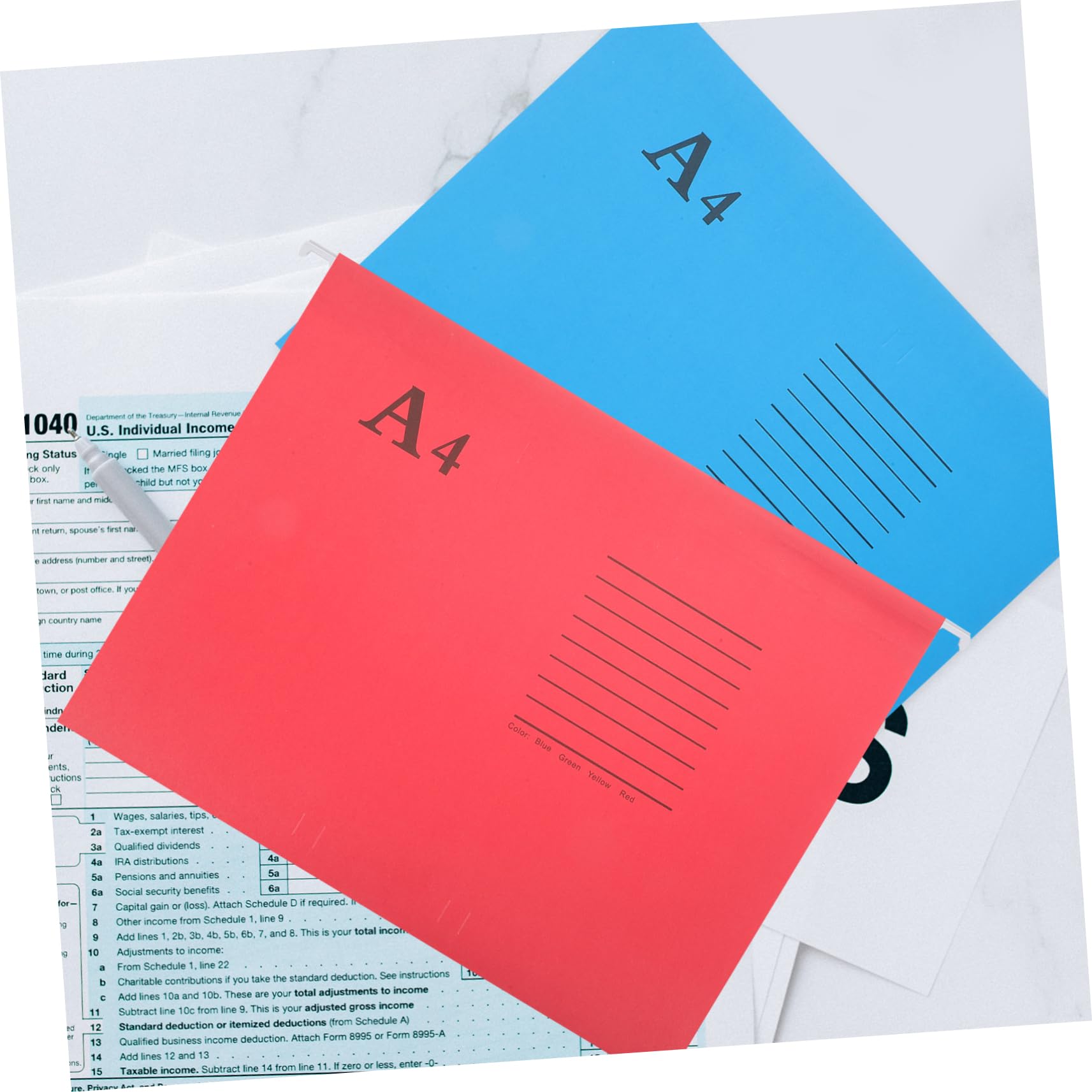 A4-dateiordner 10 Stück Papier Hängeregistratur mit Klassifizierungslabel