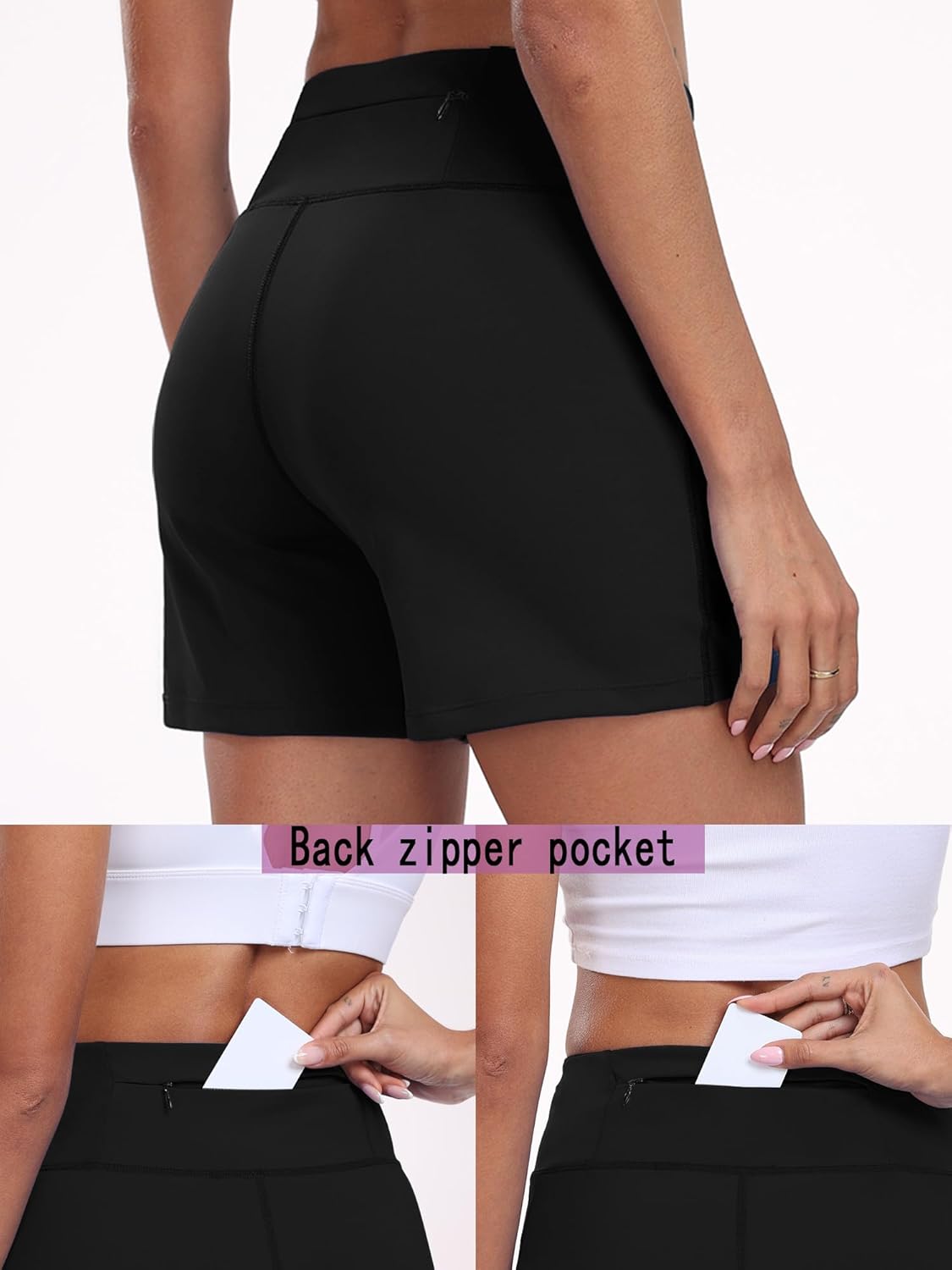 CADMUS 5'' / 9'' Women's Athletic Long Shorts Stretch High Waisted Bermuda Shorts Yoga Walking Running Casual 1 or 4 Pack - Image 5