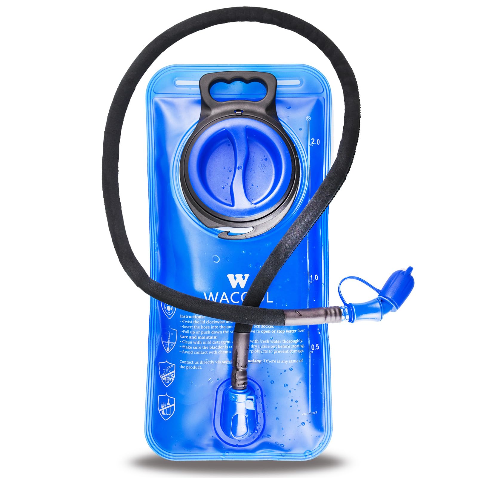 WACOOL 2L 2.5L 3L BPA Free PEVA Hydration Pack Bladder Leak-Proof Water Reservoir