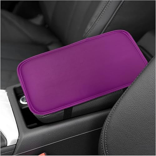 Almohadilla para consola central de automóvil, protector de cuero brillante, funda impermeable para reposabrazos de automóvil, accesorios