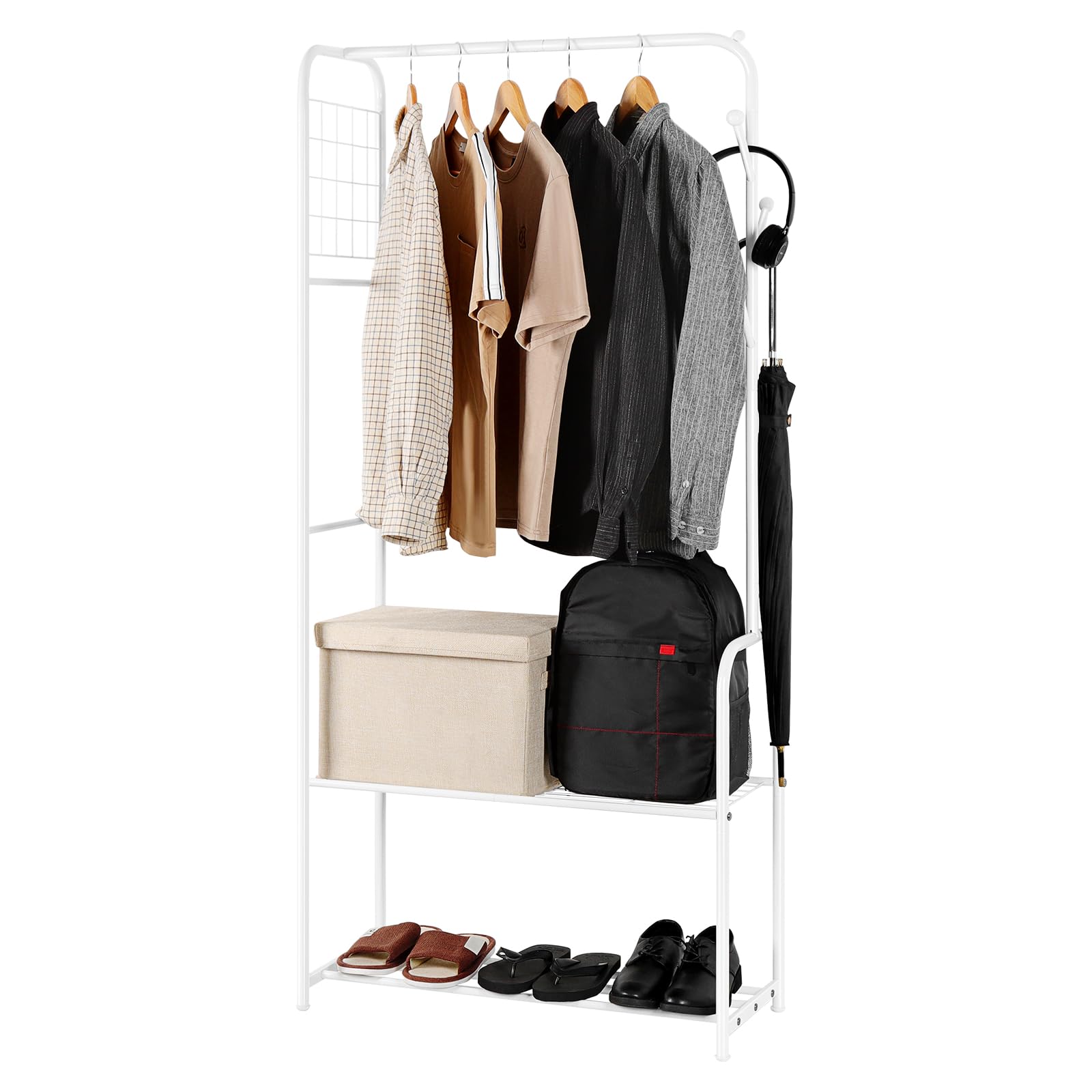 smusei Clothes Rack Metal Clothing Racks for Hanging Clothes ...