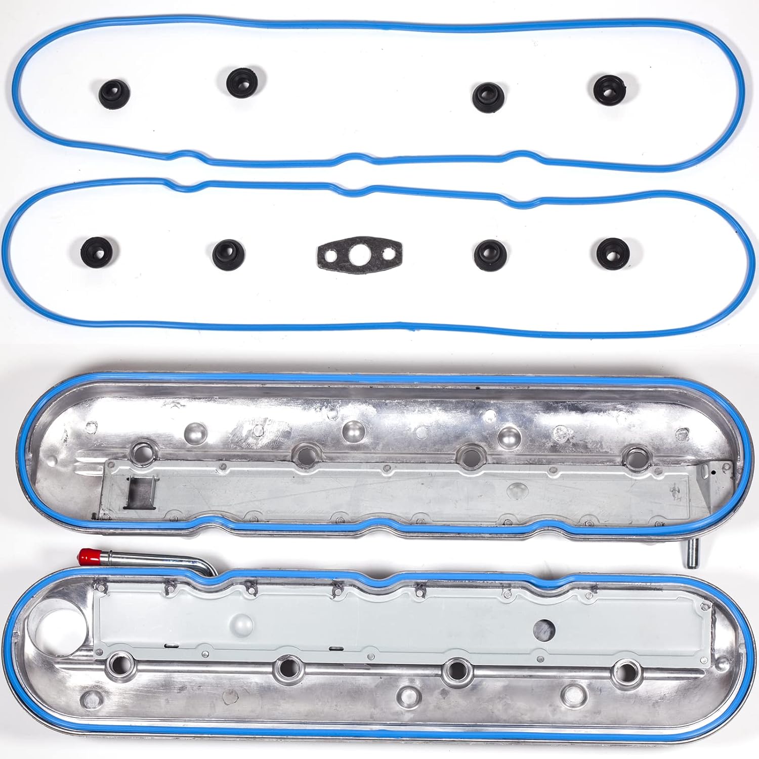 HIHIAV12637683 VS50504R1 Chevy LS1 Valve Cover Gasket&12612350,12558760,12580672,8126123500 Oil Pan Gasket Chevy Silverado,Suburban,Express Tahoe,GMC Sierra,Yukon,Cadillac Escalade 4.8L 5.3L 6.0L 6.2L