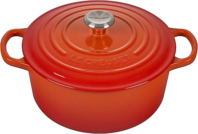 Le Creuset Enameled Cast Iron Signature Round Dutch Oven, 3.5 qt, Flame