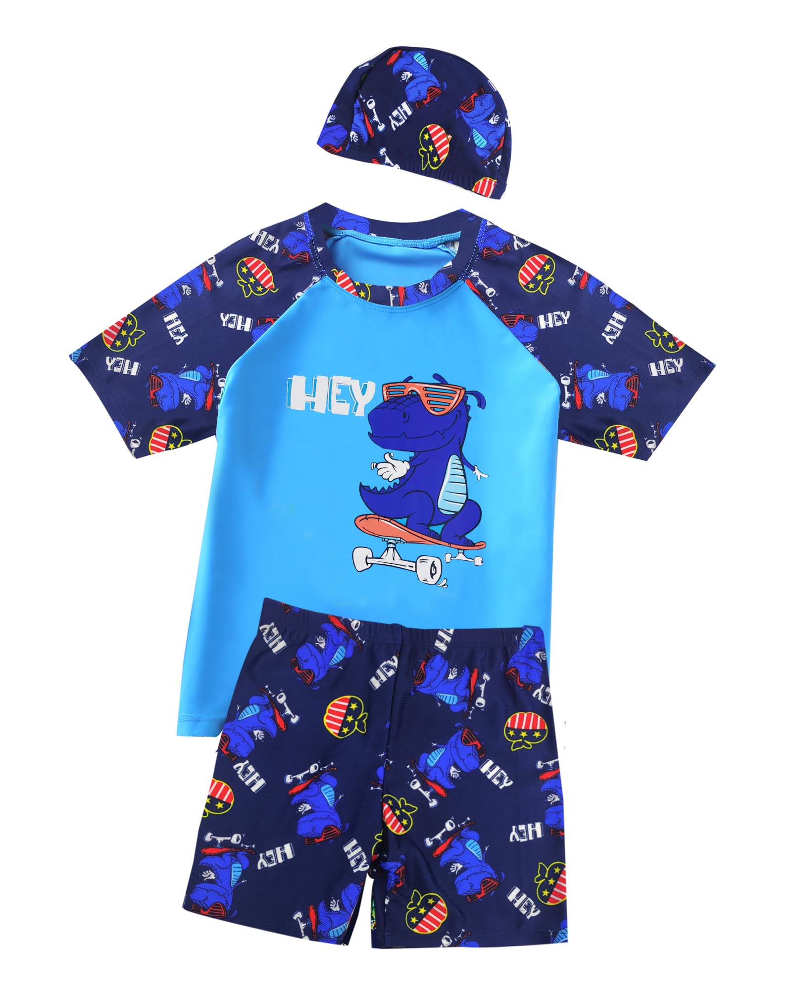 SWAUSWAUK Bañador Niño 2 a 10 Años - Anti UV Camiseta Baño Niños y Shorts de Baño Niños Protección UV UPF 50+