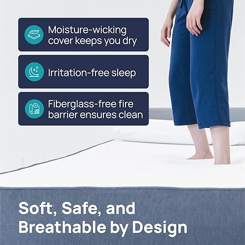 Miniatura 4 de Sure2Sleep Monterey Cal King - Colchón firme de 12 pulgadas, fabricado en Estados Unidos. Sin fibra de vidrio. Transpirable HyPUR-Gel Sleeps Cool.