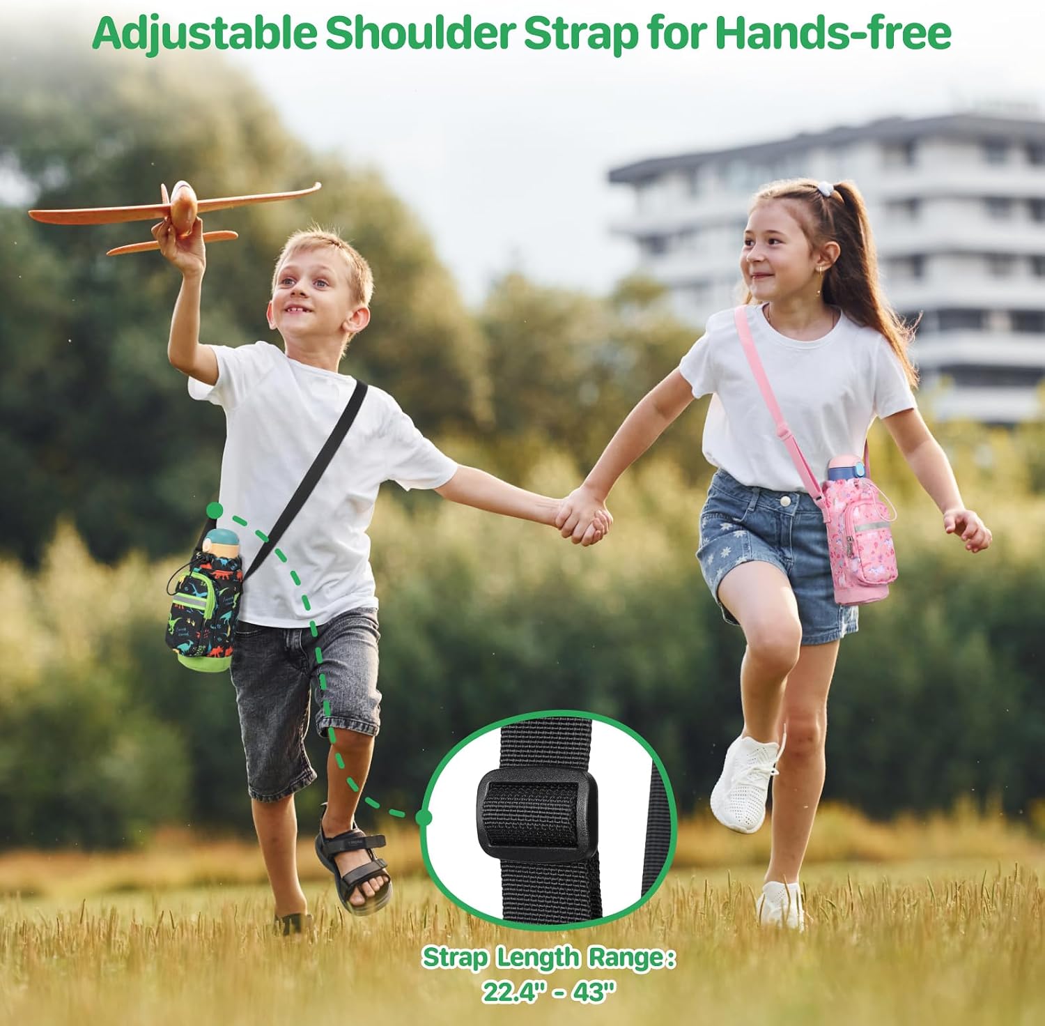 Water Bottle Carrier for Kids and Boys Lunch Box Bundle image 3