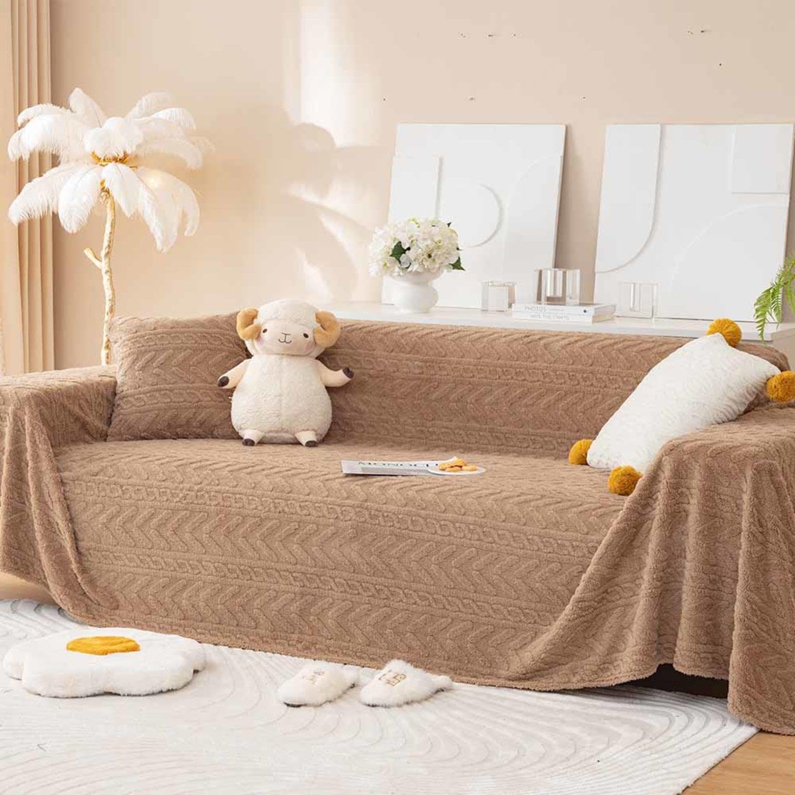 Extra Large Sofa Throws for 4 Seater Sofas Soft and Stylish Sofa Throws Large Couch Throws for Extra Comfort Decorative Sofa Throws for Living Room 45x45 Pillowcase Included — image 1