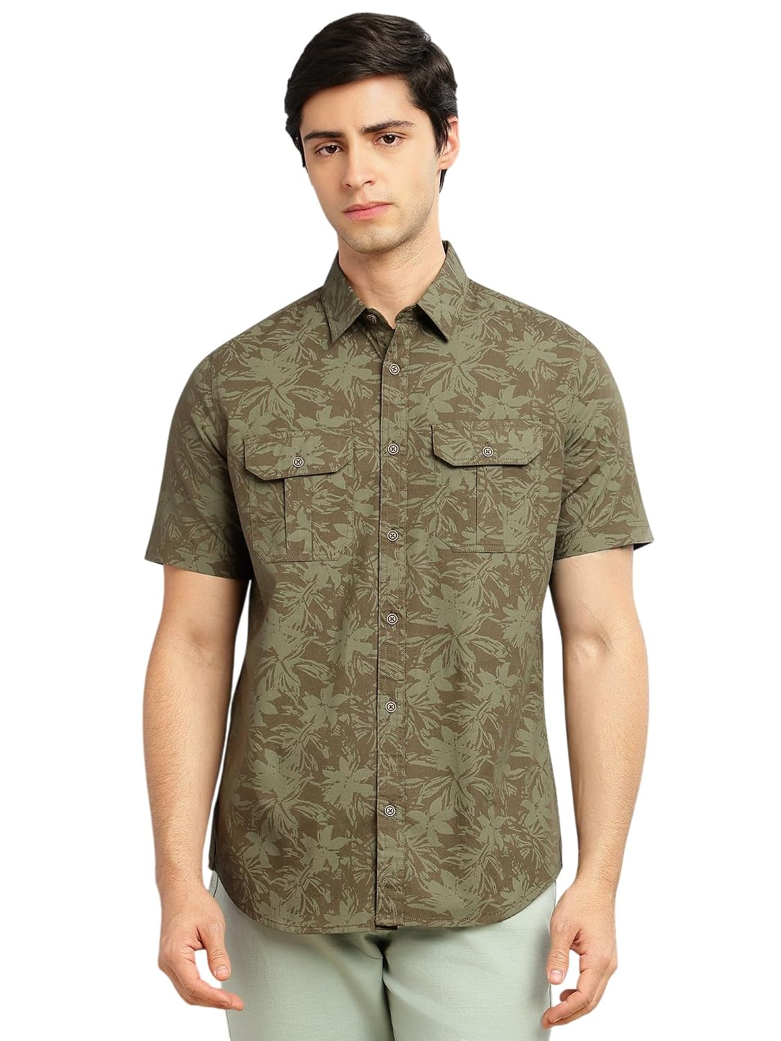 Thomas Scott Slim Fit Casual Shirt for Men | Floral Printed | Pure Cotton | Short Sleeves | Two Flap Chest Pockets - Review, Price and Buying Guide