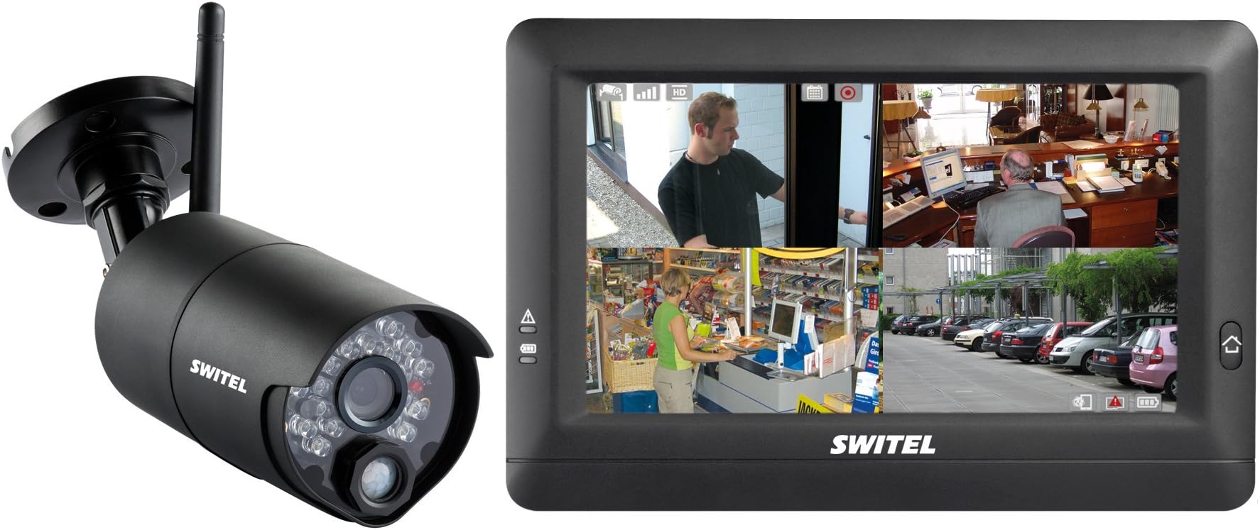 SWITEL HSIP 5000 Digital Wireless Smart Home Security System โ with SD Card and Ethernet Cable