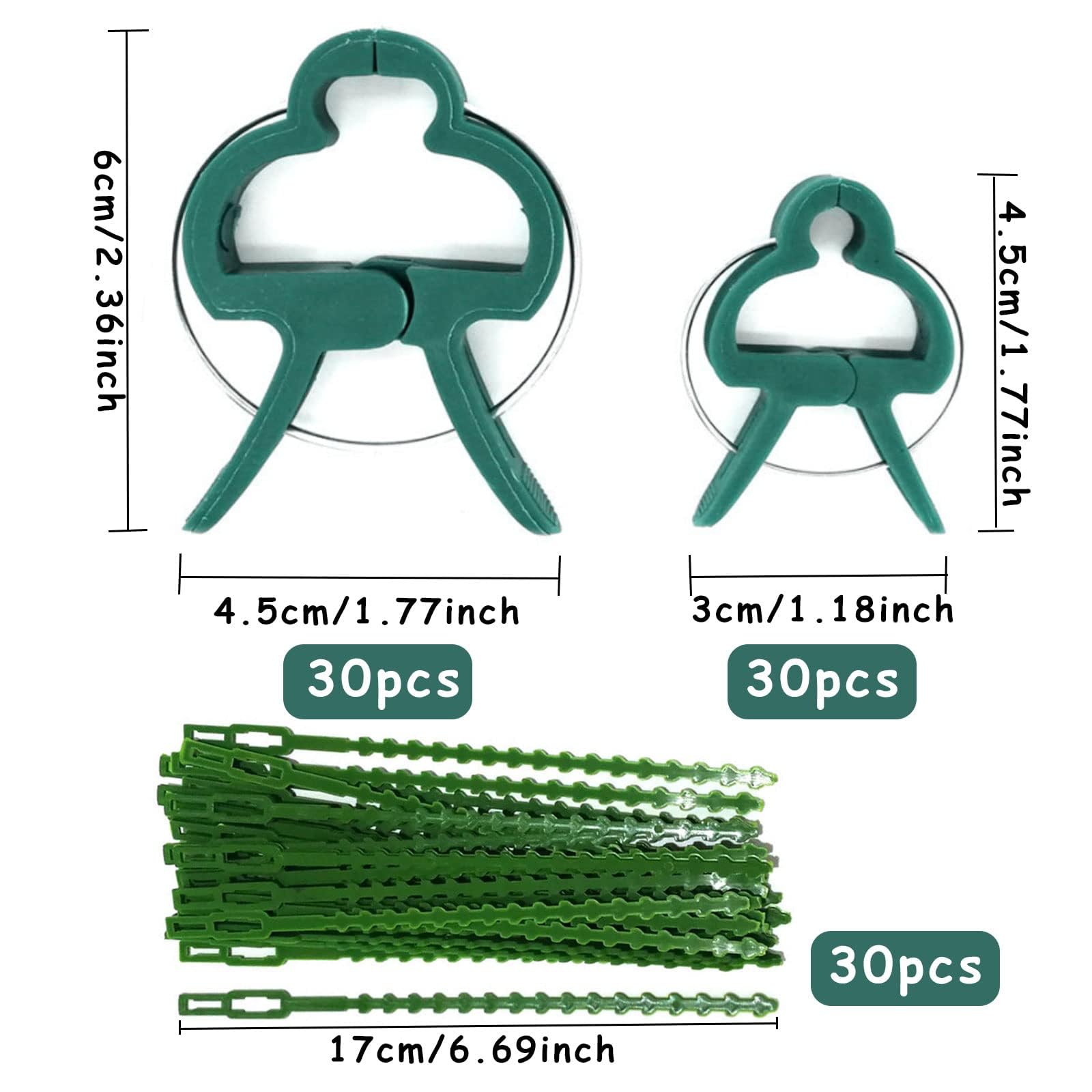 90 Clip E Fascette Per Piante - Supporto Per Pomodori, Vegetali Rampicanti