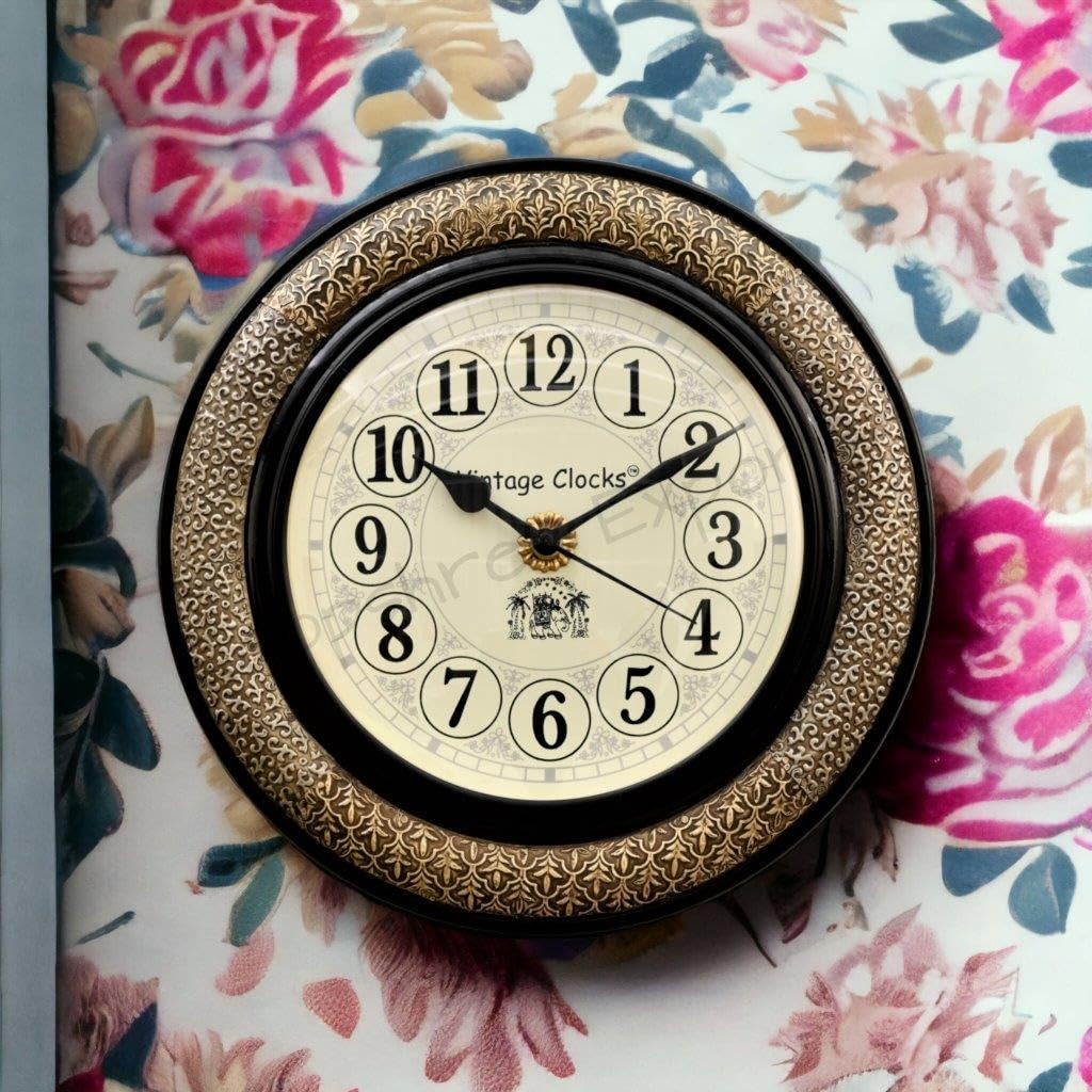 Vintage Clock Brass Handcrafted Wall Clock/One Year Warranty / 1623-10-H — Amazon image 5