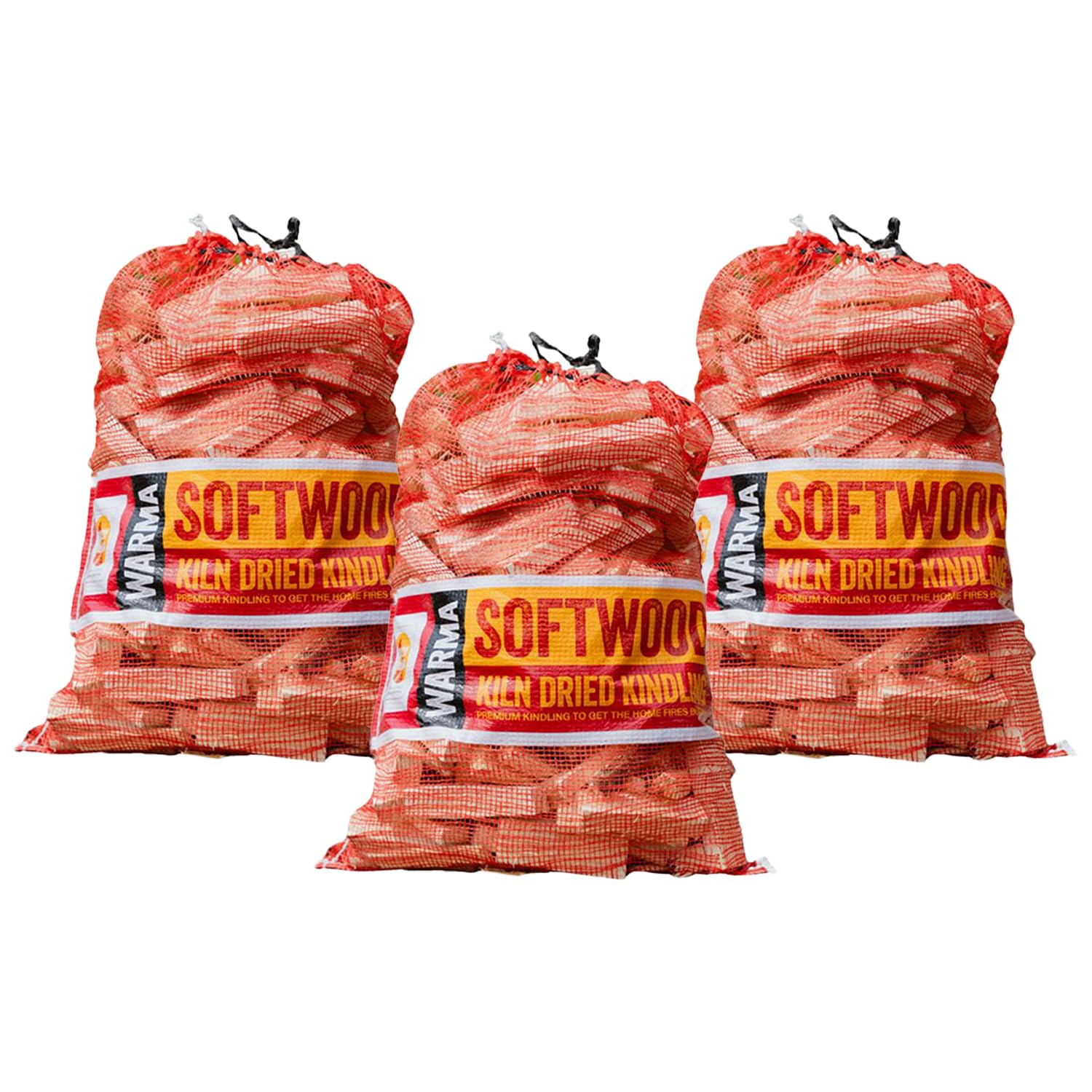 Warma 12Kg Large Kindling Net Bag 3 Pack