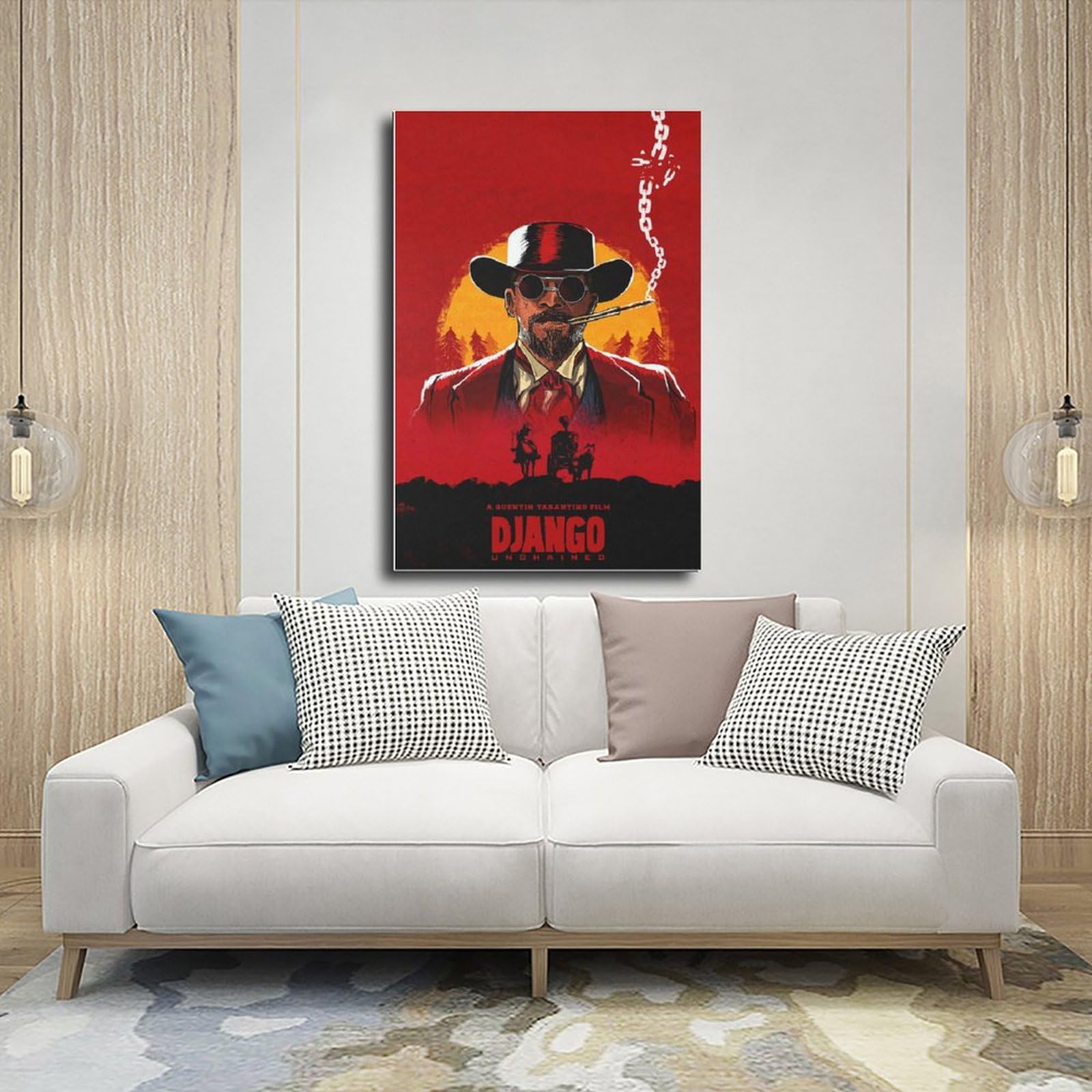 Affiche Film Déco Poster Django Unchained - Affiche Cinéma, Impression Qualité 300g - Déco Murale, Sans Cadre Affiche Française Haute Qualité