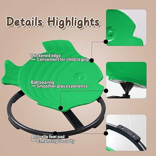 Miniatura 4 de Silla giratoria para niños autistas, juguetes sensoriales para niños con autismo, silla giratoria sensorial de 360, asiento giratorio en forma de