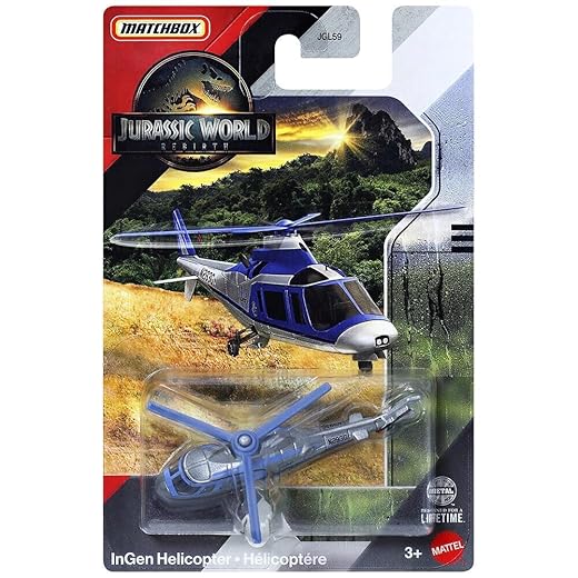 Miniatura Matchbox Jurassic World Rebirth - InGen Helicopter - JGK97