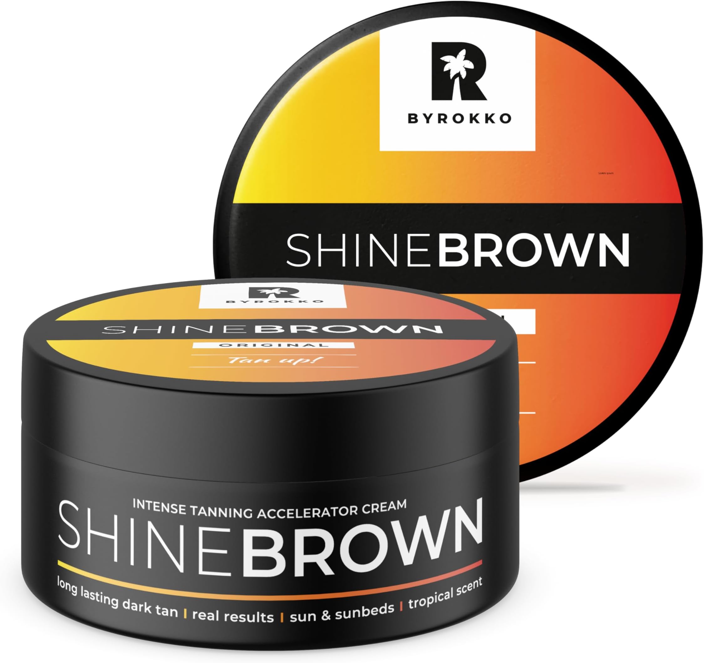 BYROKKO Shine Brown Tanning Accelerator 210 ml, Fast Bronzing Sun Cream Effective in Sunbeds & Outdoor Sun for Deep Natural Tan, Long-Lasting Hydrating Formula with Natural Oils