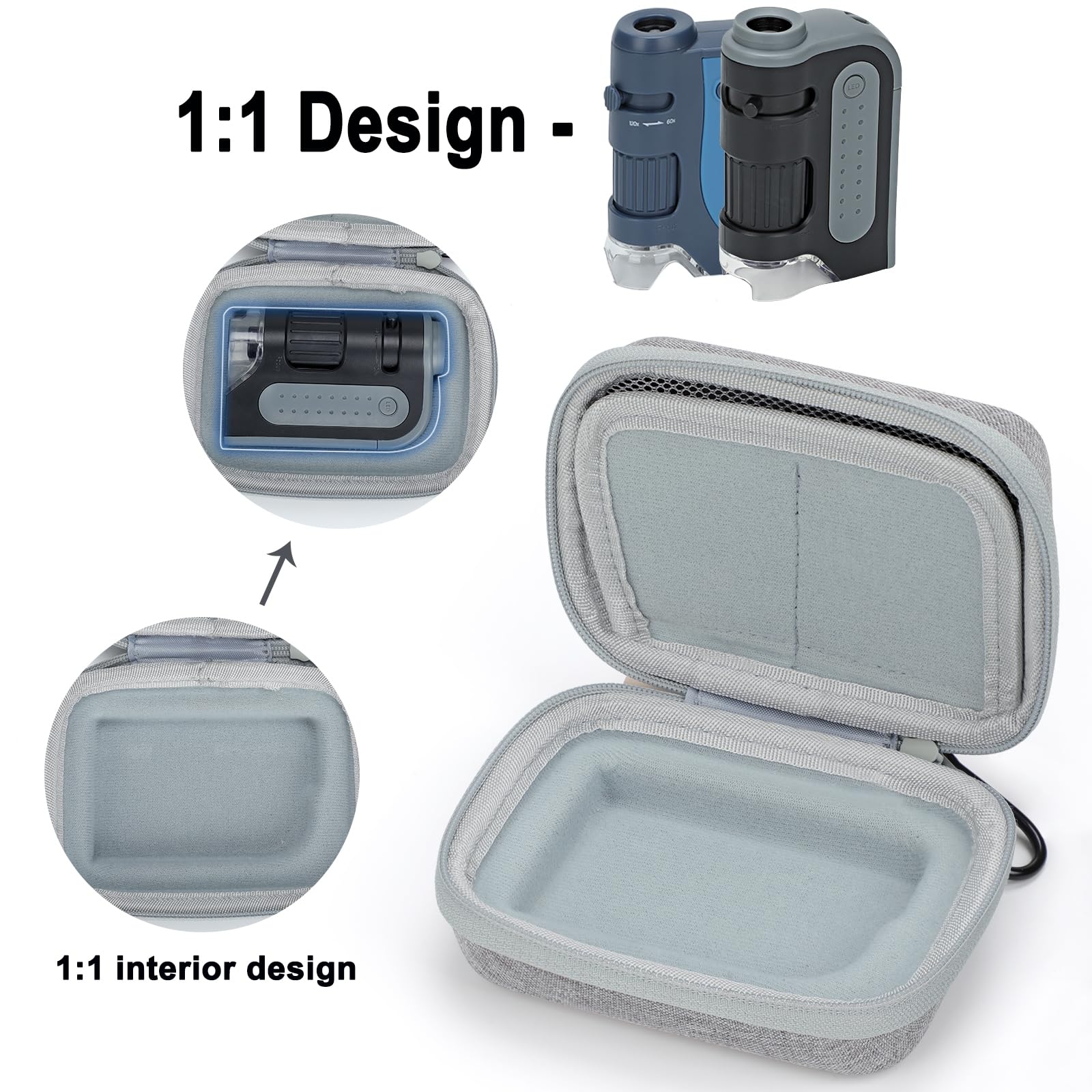 Jiusion Sac de Microscope Portable pour Carson MicroBrite Plus (MM-300)