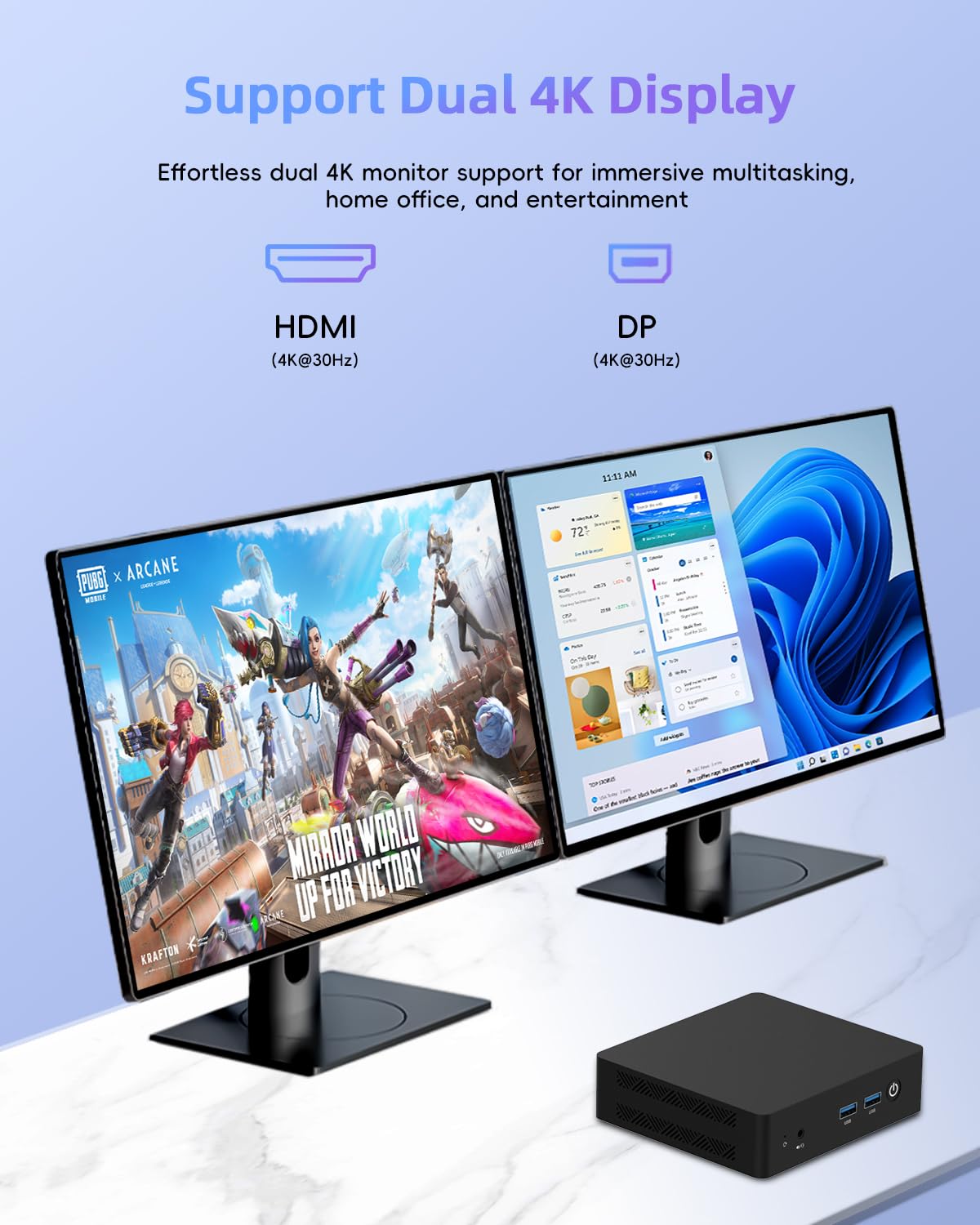 QAZIPO Mini PC - Intel Core i3-8109U -4