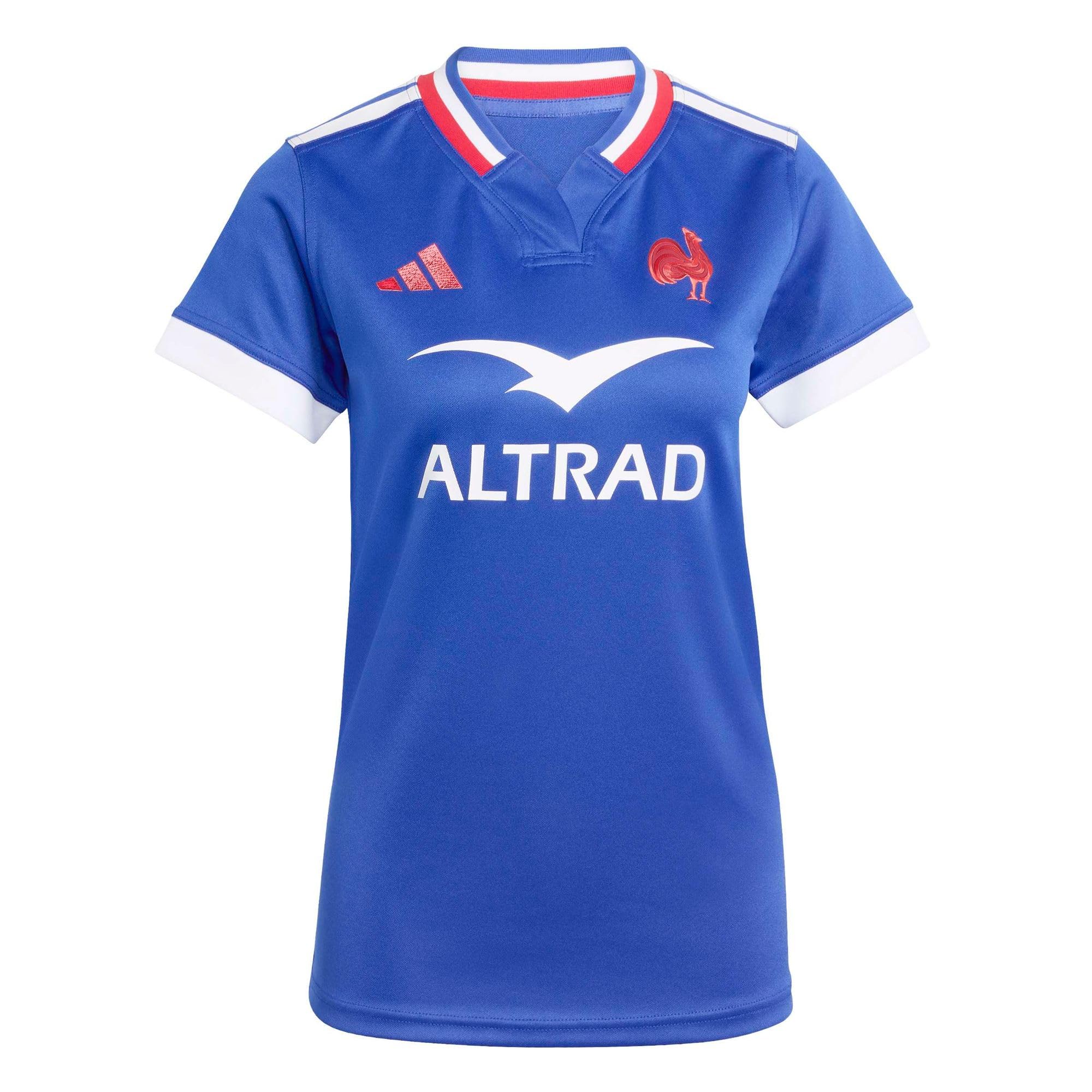 adidas Women's France Rugby Home Womens Replica Shirt, semi Lucid Blue, XXS