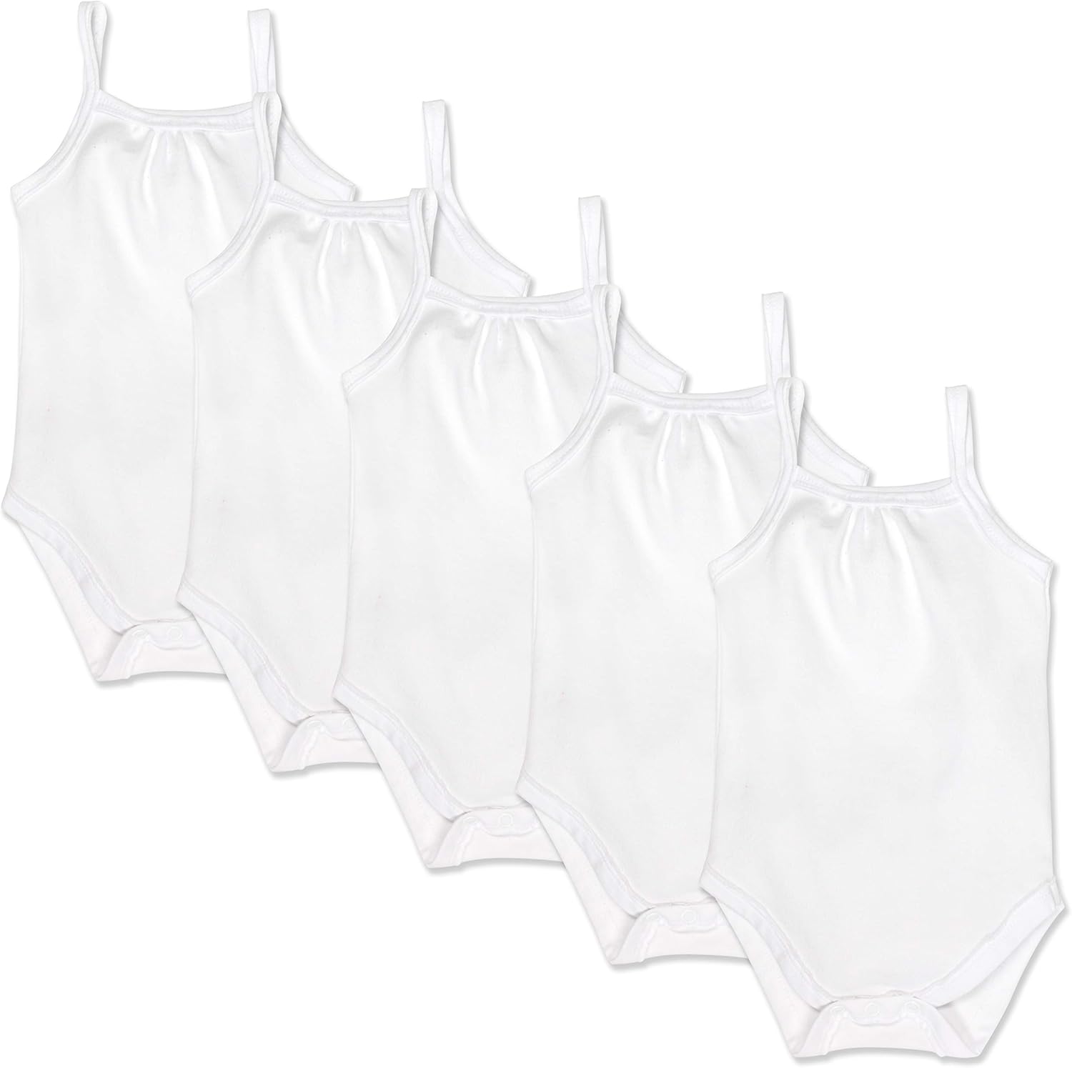 HonestBaby Multipack Sleeveless and Cami Bodysuits One-Piece 100% Organic Cotton for Infant Baby Boys, Girls, Unisex