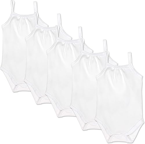 HonestBaby Multipack sin mangas y Cami Bodysuits de una pieza 100% algodón orgánico para bebés, niños, niñas, unisex