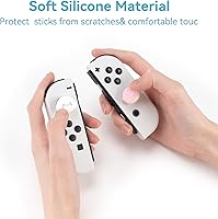 Vista 2 de Yocore Switch Thumb Grip Caps,Soft Silicone Thumb Grips,Analog Soft Silicone Joystick Caps Stick Caps for SwitchOLEDSwitch Lite,4 Pcs-DEG