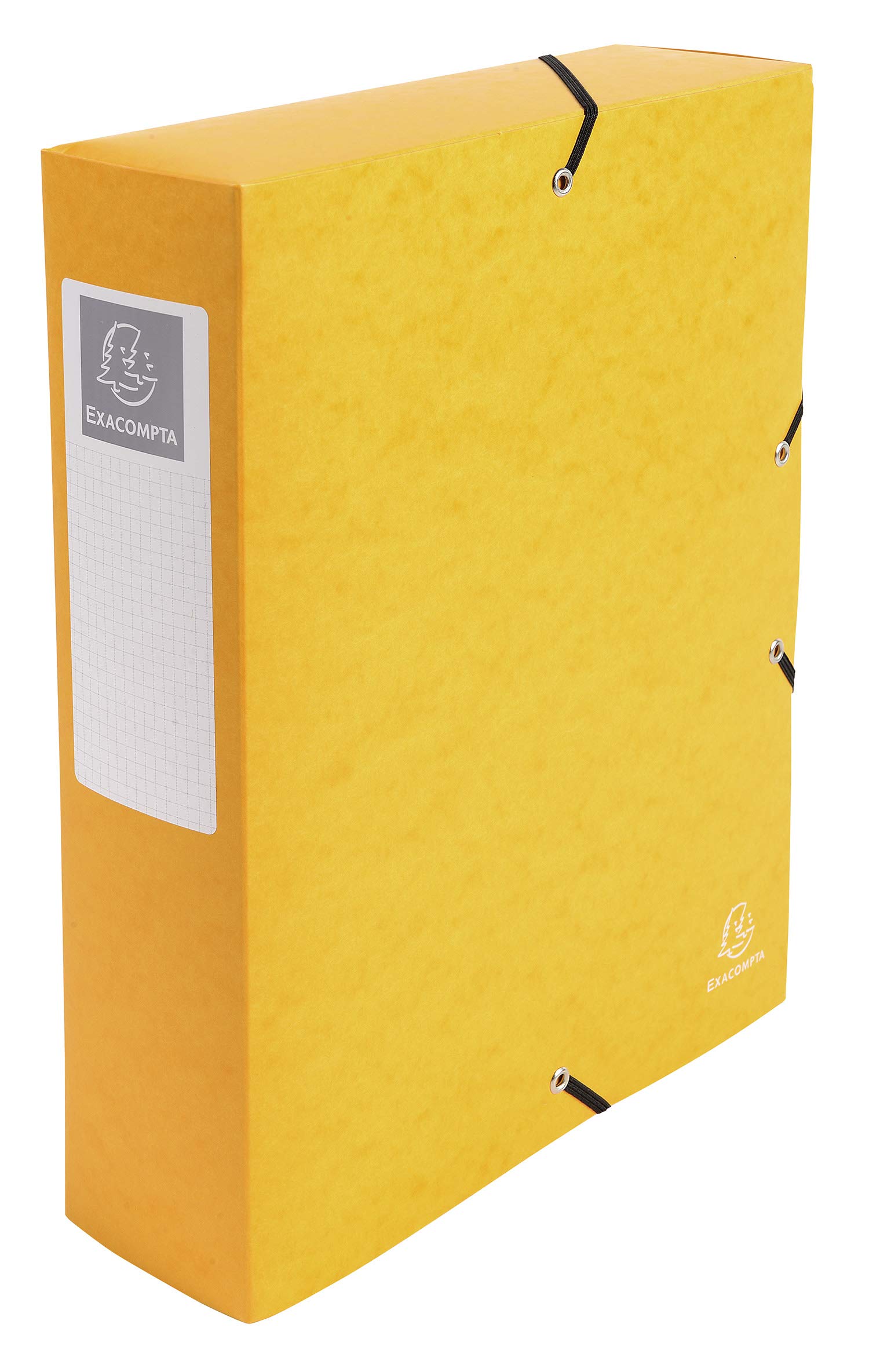 Exacompta - Réf. 50830E - 6 boites de classement avec élastiques Exabox - en carte lustrée 600g/m2 - Dos 8 cm - dimensions 25 x 33 cm - pour documents A4 - 6 couleurs assorties - livrées montées
