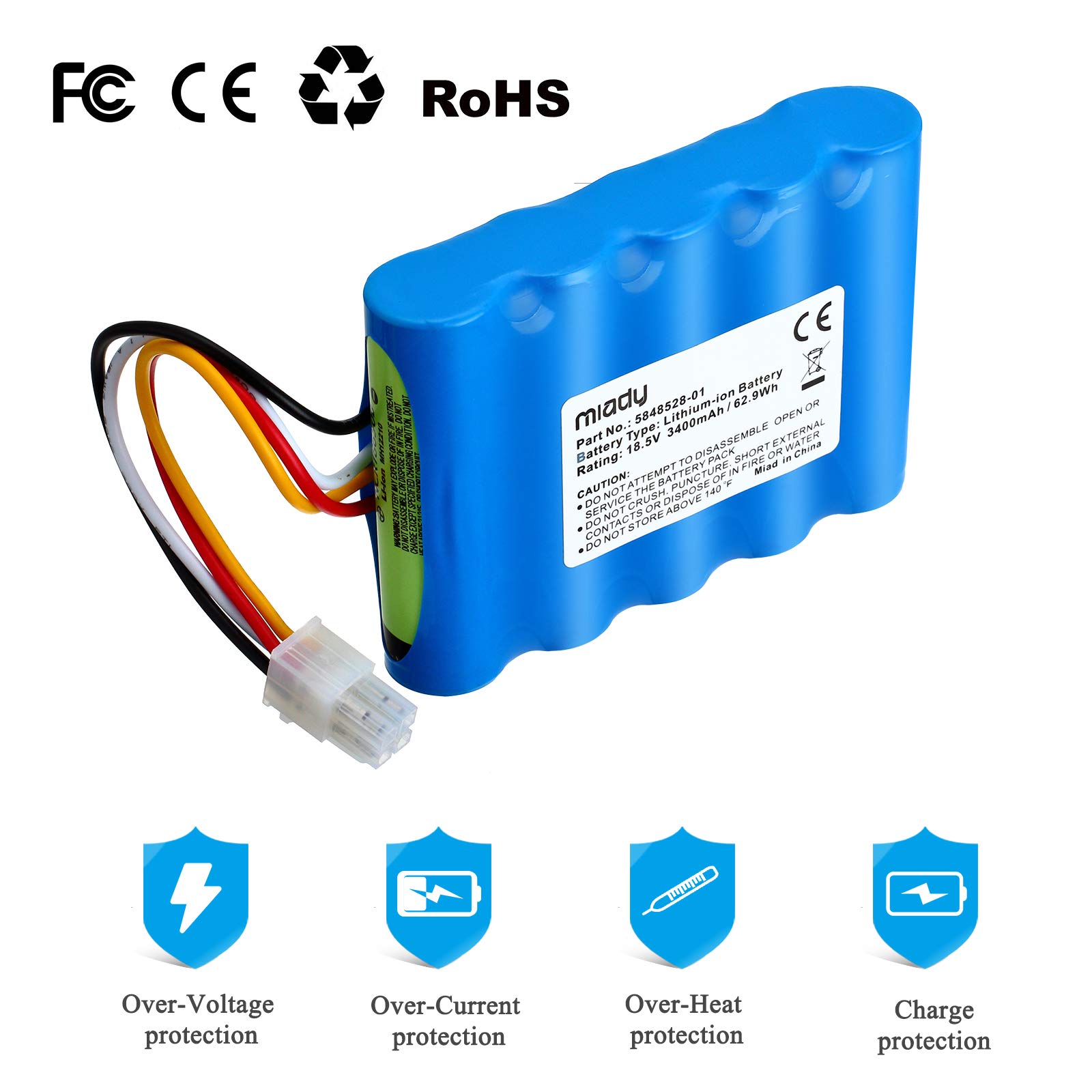 Miady Batterie (3400mAh 18.5V) Compatible avec Gardena Sileno R100Li, R130Li, R160Li/Husqvarna Automower 310 Modell (2015,2016,2017,2018) 315 Modell (2015,2016,2017,2018)