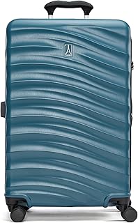 Maxlite Air V2 Hardside Expandable Checked Luggage, 8 Spinner Wheels, Lightweight Hard Shell Suitcase, TSA lock, Teal, Checked Medium 25-Inch