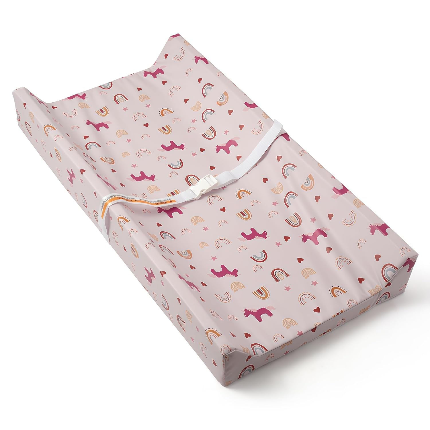 Baby Changing Pad Diaper Changing Pads for Babies Non-Slip Wipeable Changing Mat for Dresser and Table Removable PU Cover with Cute Animal Patterns