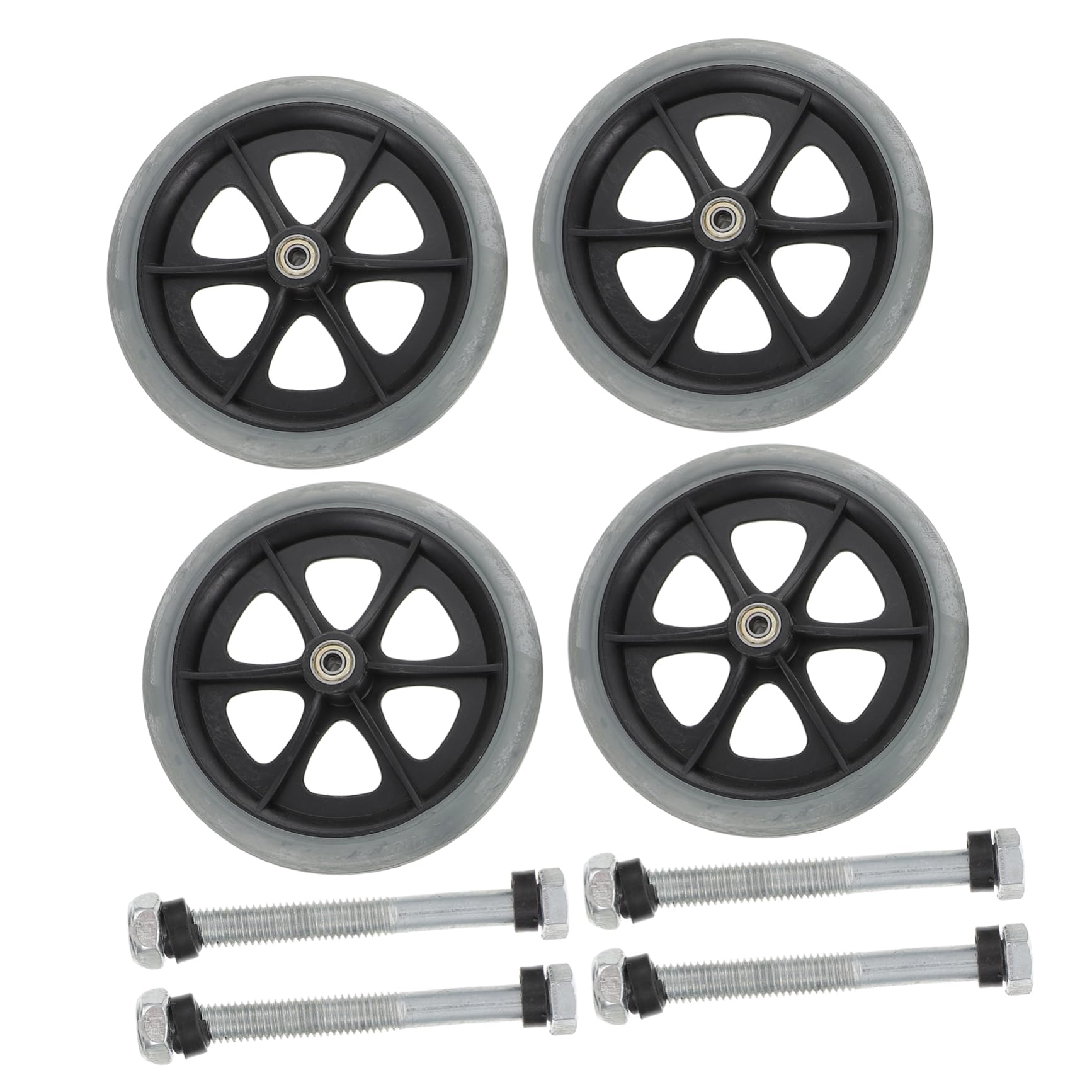 Ipetboom Universal Wheel for Wheelchair Heavy Duty Front Wheel Replacement 4pcs Set