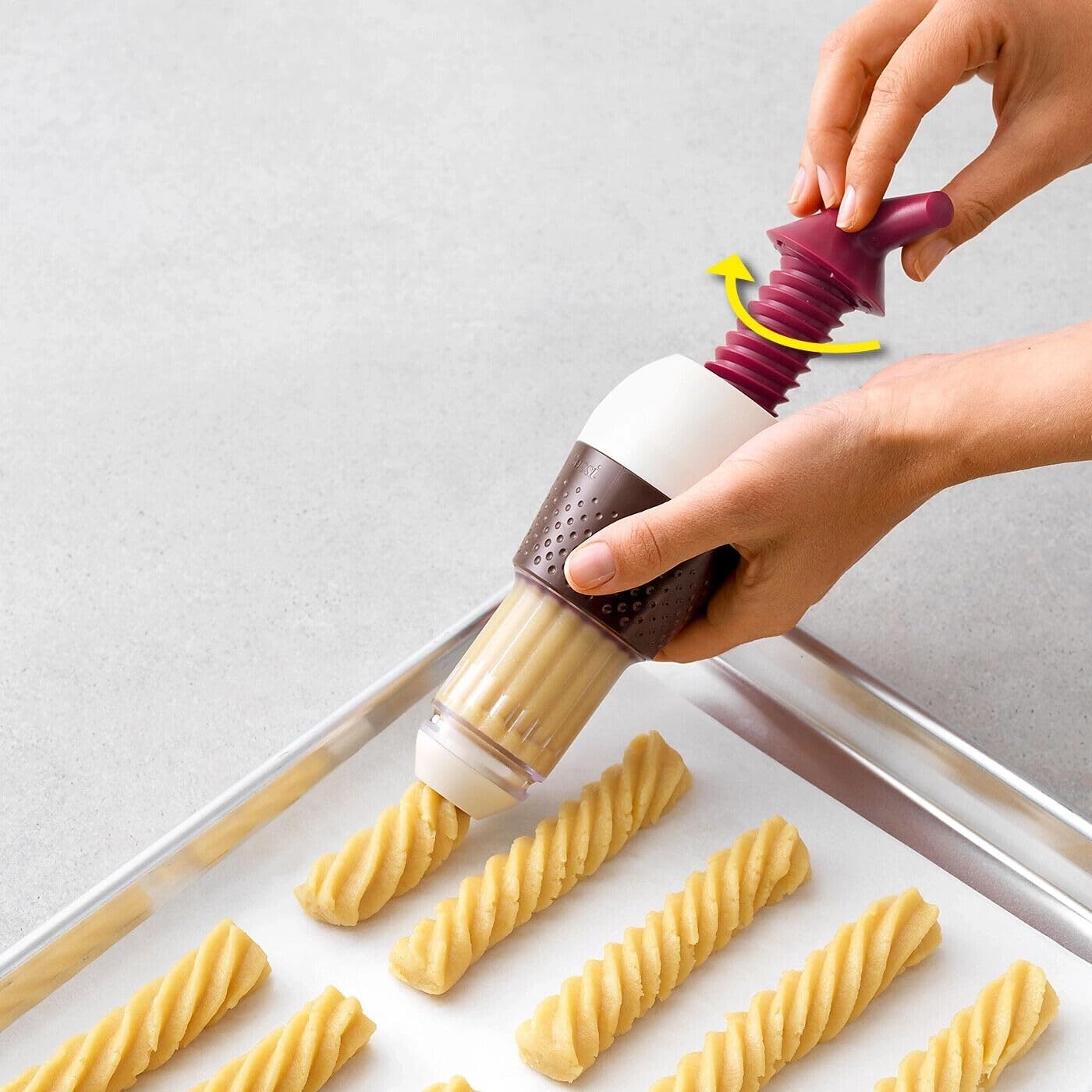 Betty Bossi Keks-Presse + Zwirbel Presse Gourmet im Set - Gebäckpresse für Kekse und Plätzchen, Kekspresse Biscuits und Plätzchenpresse mit Rezeptheften