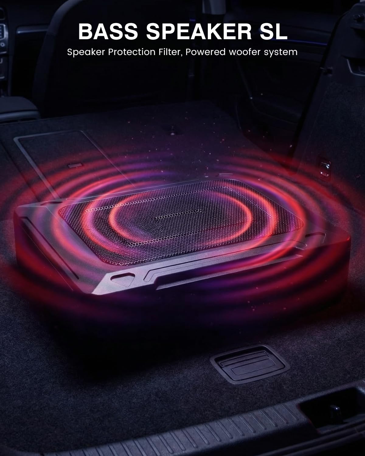 Subwoofer auto ultraflatto, adatto per auto/camion, con amplificatore integrato, installabile sotto i sedili, potenza massima 1000W, subwoofer compatto