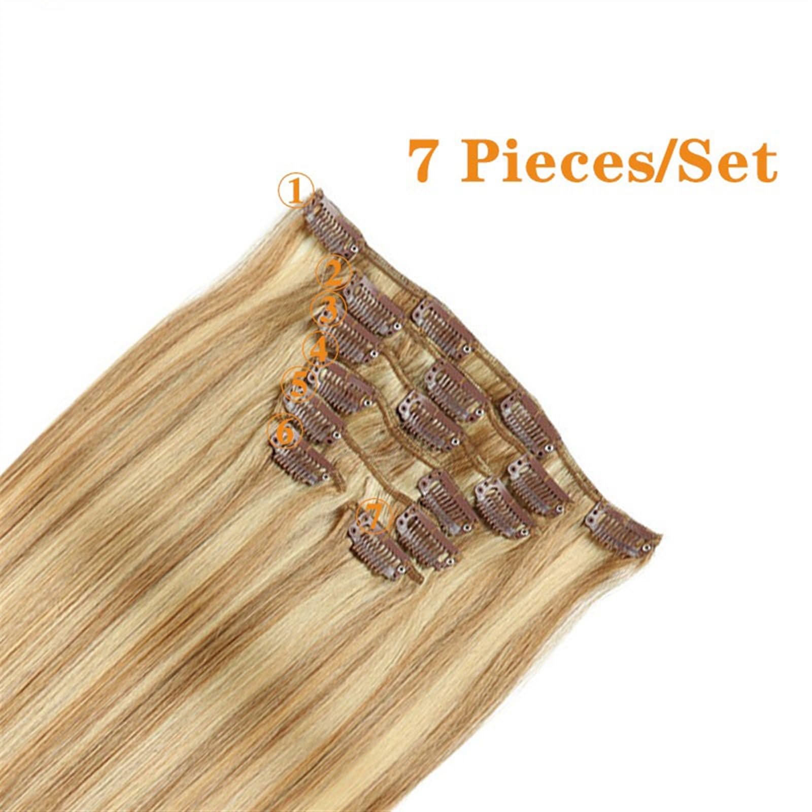 Hair Extensions by Fashion Source 18” 7 piece Fashion Source Human Hair STW 7 PCS Clip-In 12 main image 2