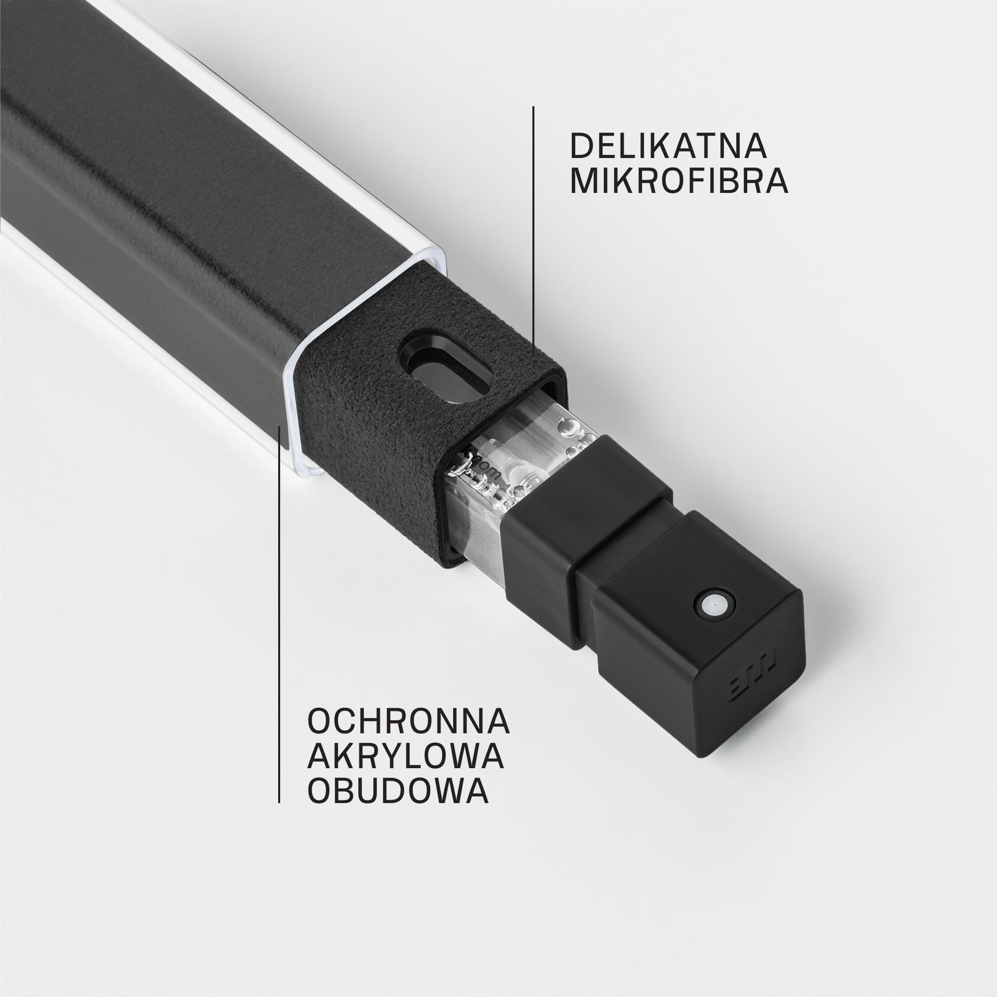 am Zestaw do czyszczenia ekranu z atomizerem 2 w 1 – środek do czyszczenia wyświetlaczy do smartfona, tabletu, laptopa i auta – screen cleaner z mikrofibrą (czarny, 1 szt.)