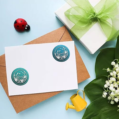 Miniatura 5 de CRASPIRE Sello de cera de almardo, sellos de cera de lacre de 1.181 in, retro, vintage, extraíble, latón, cabeza con mango de madera, para