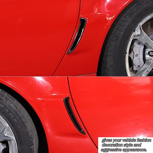 Miniatura 7 de Lcojicep Ventilaciones laterales para guardabarros traseros compatibles con Chevrolet Corvette C6 2005-2013, cubierta de ala de ventilación lateral