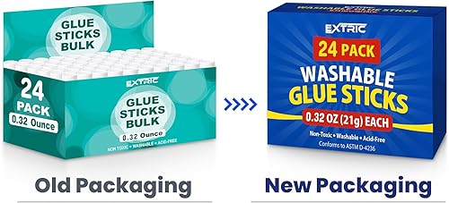 Miniatura 8 de Barras de pegamento a granel para aulas, barras de pegamento blanco para niños, 24 unidades, 0.32 onzas, lavables para todo propósito, para niños