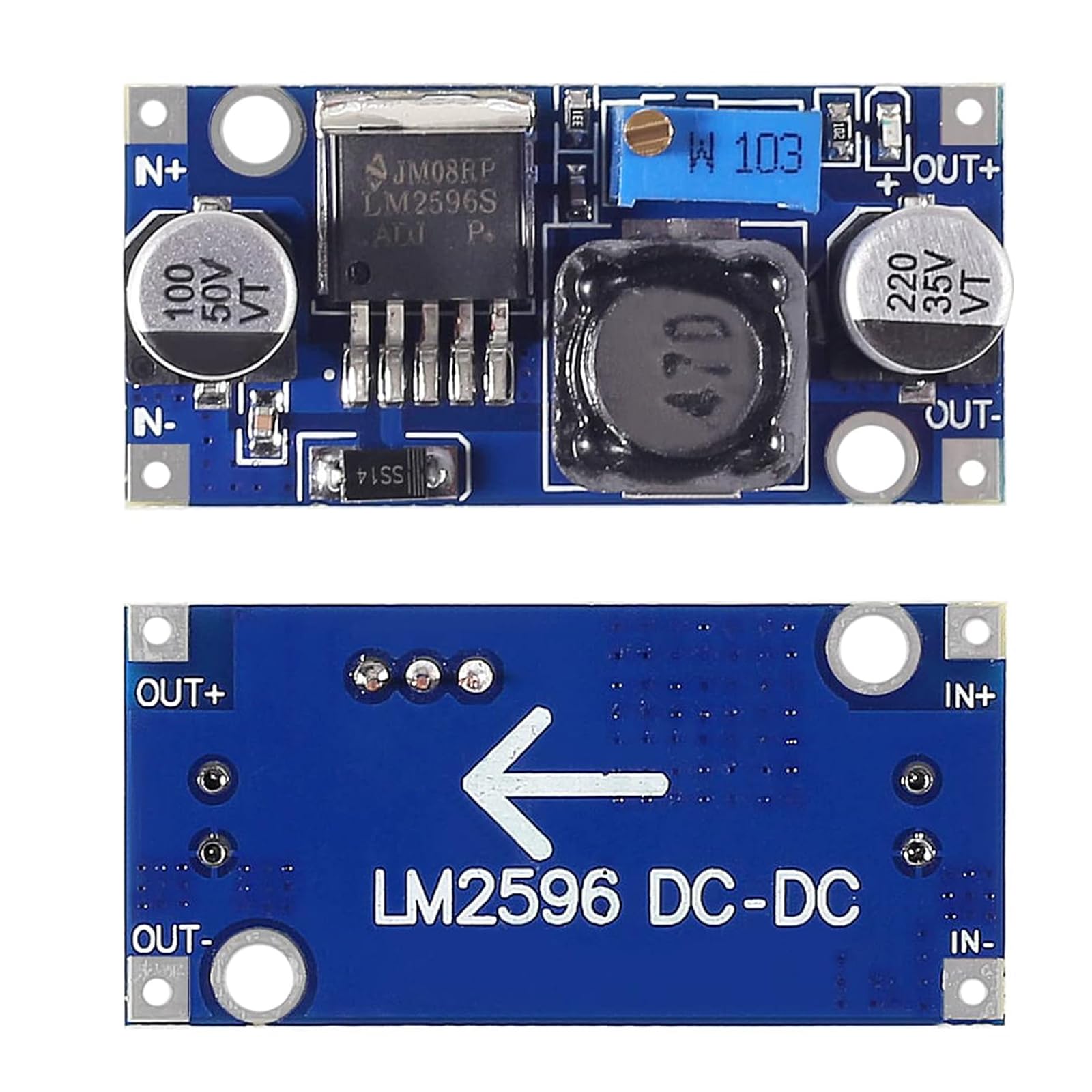 SpiderJuice 1Pc ICMs LM2596/LM 2596 DC to DC Buck Converter/Regulator, Dc-Dc Step Down Adjustable Voltage Power Supply Module/Board/kit, A 24v to 18V/12V/9V/5V, 12V to 9V/5V-image-26