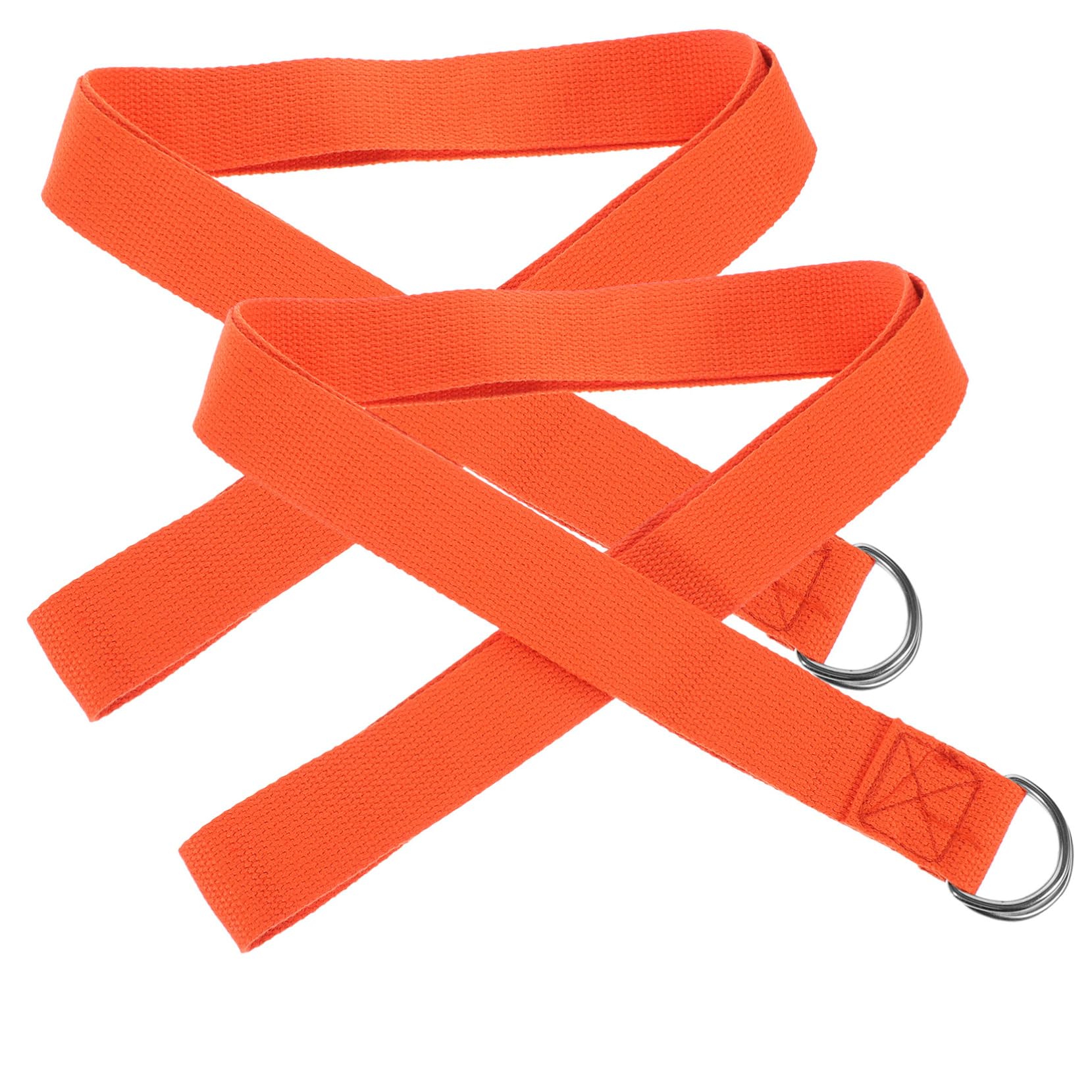 POPETPOP Supple Cotton Yoga Strap Daily Use Stretching Band Inelastic Resistance Band for Household Gym 2-pack