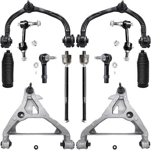Miniatura 75 de Detroit Axle - Kit de suspensión delantera 2WD para Ford F-150 2004-2005, 2 brazos de control superiores, 2 rótulas inferiores, 2 barras