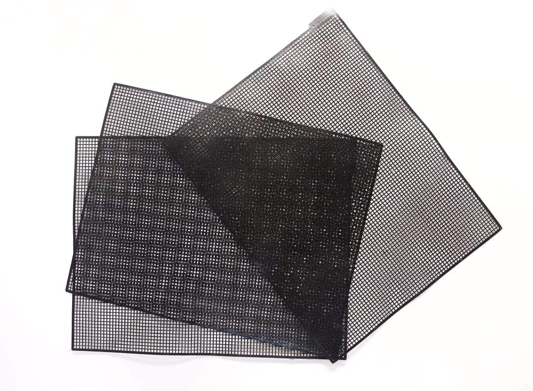 XILLION Cross Stitch Canvas Sheet Pack of 6 (Black) 1