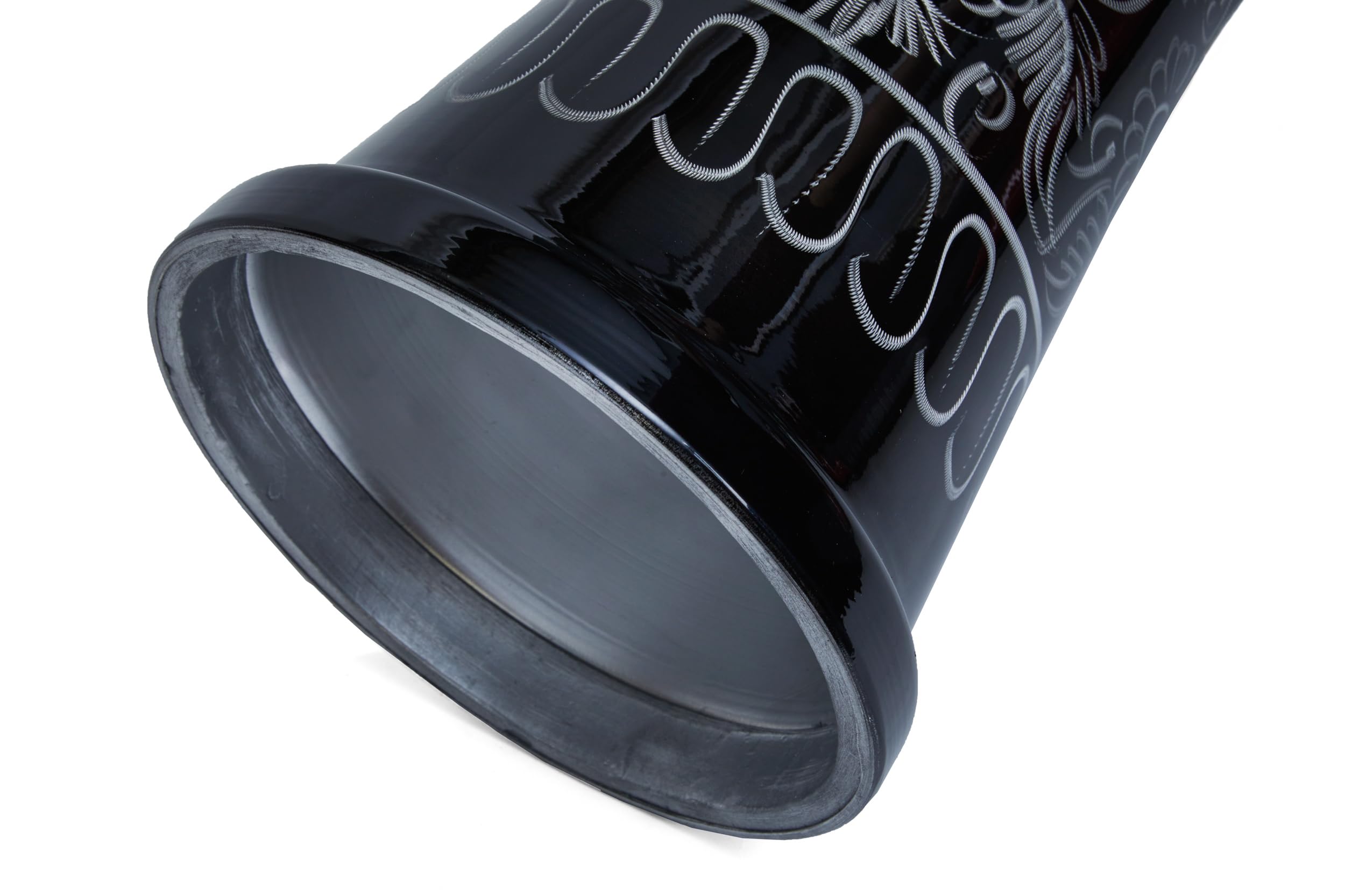 Tambour Darbuka Doumbek gravé en arabe, rouge, tons profonds, étui souple, 2 kg
