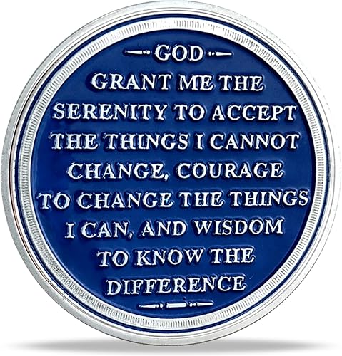 Miniatura 3 de Juego de monedas de sobriedad triangulares originales de 1 año  Medallón AA de número romano plateado con cápsula protectora  Ficha de aniversario