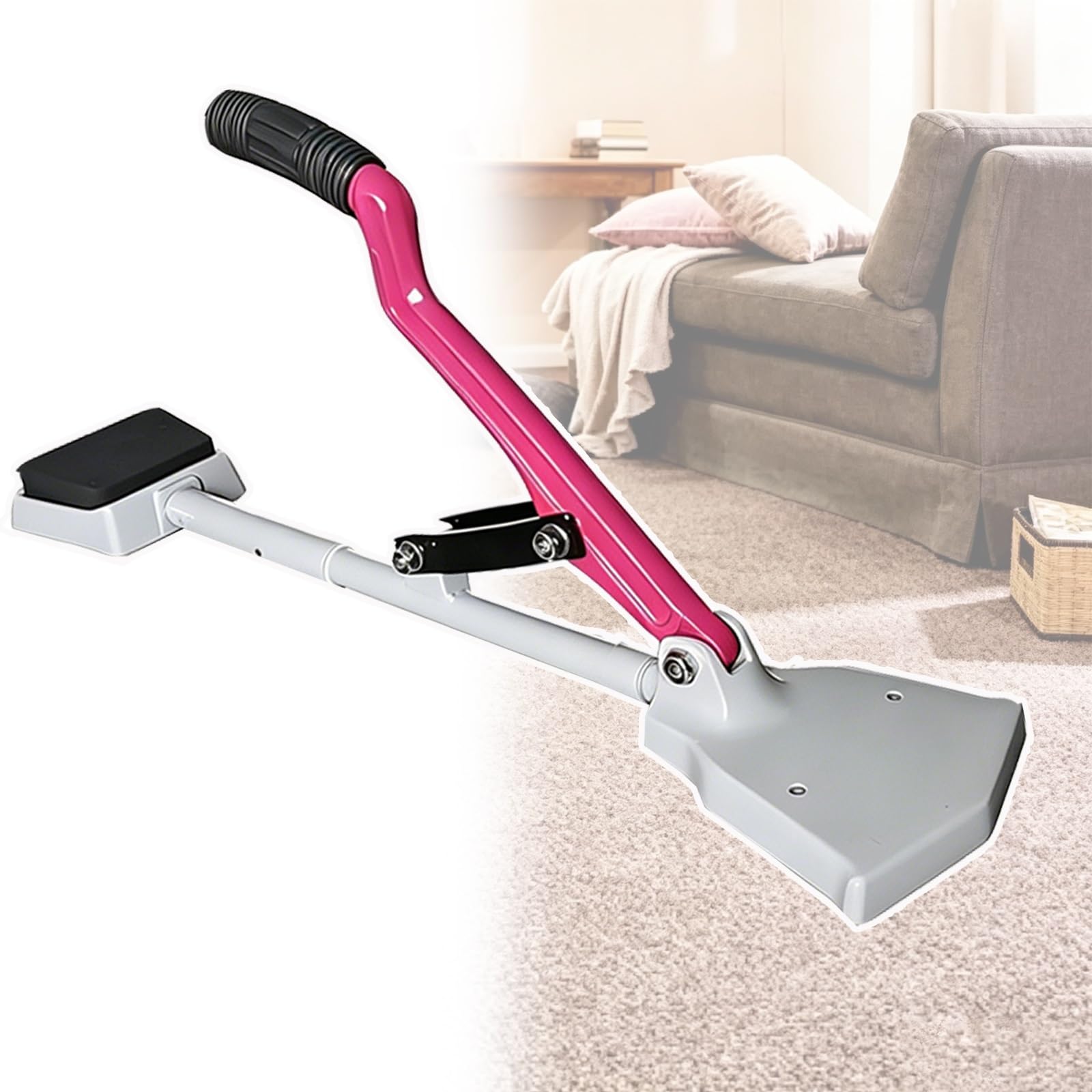 Écarteur de tapis télescopique sécurisé avec pinces souples anti-glisse pour bricolage