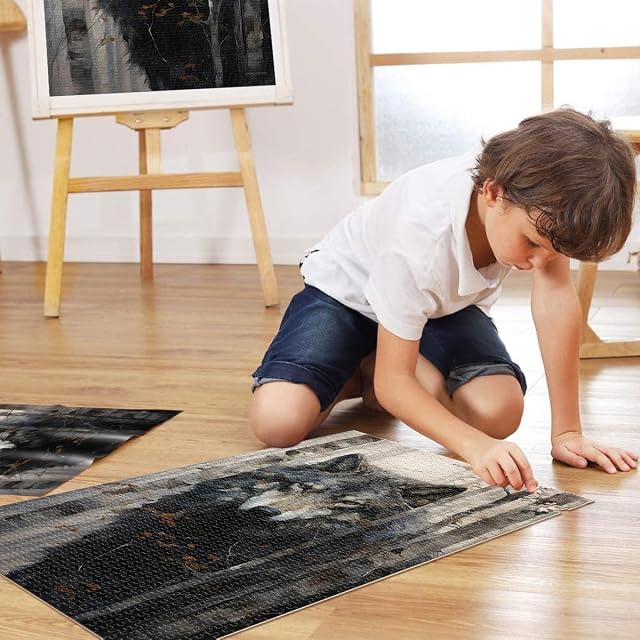 Foto 4 de 6 de Arte del Lobo Puzzle de 1000 Piezas para Adultos Ayuda al Cerebro a ejercitar Juguetes adictivos…